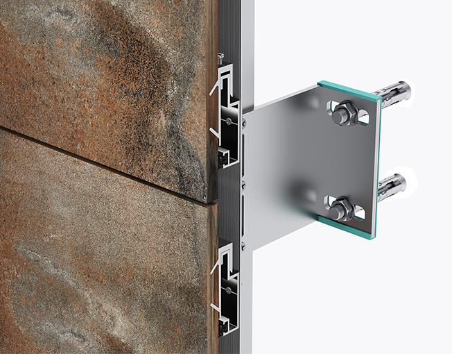 Compact Laminat & Ceramic Hidden Channel Facade System Profiles